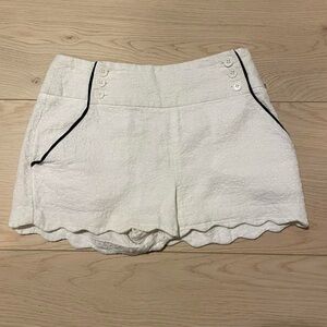Lucca Couture White Scalloped Low Waist Shorts